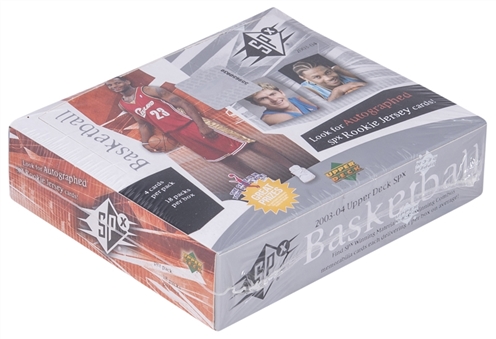 2003-04 Upper Deck SPX Basketball Unopened Hobby Box (18 Packs)